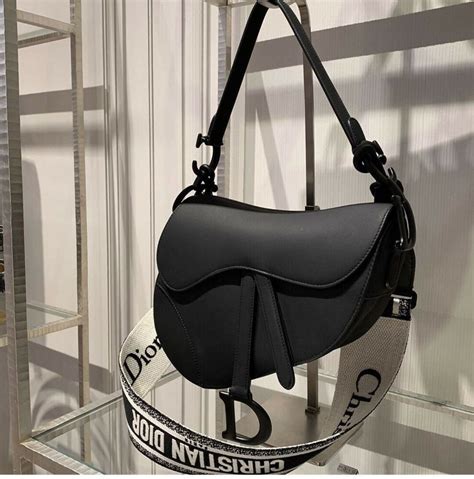 black saddle dior bag|authentic Dior saddle bag.